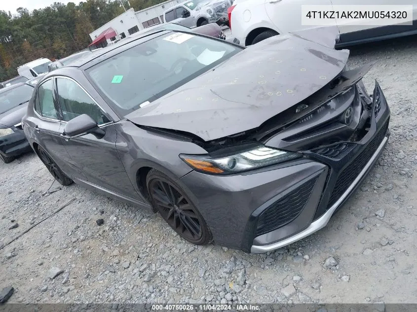 2021 Toyota Camry Xse V6 VIN: 4T1KZ1AK2MU054320 Lot: 40750026