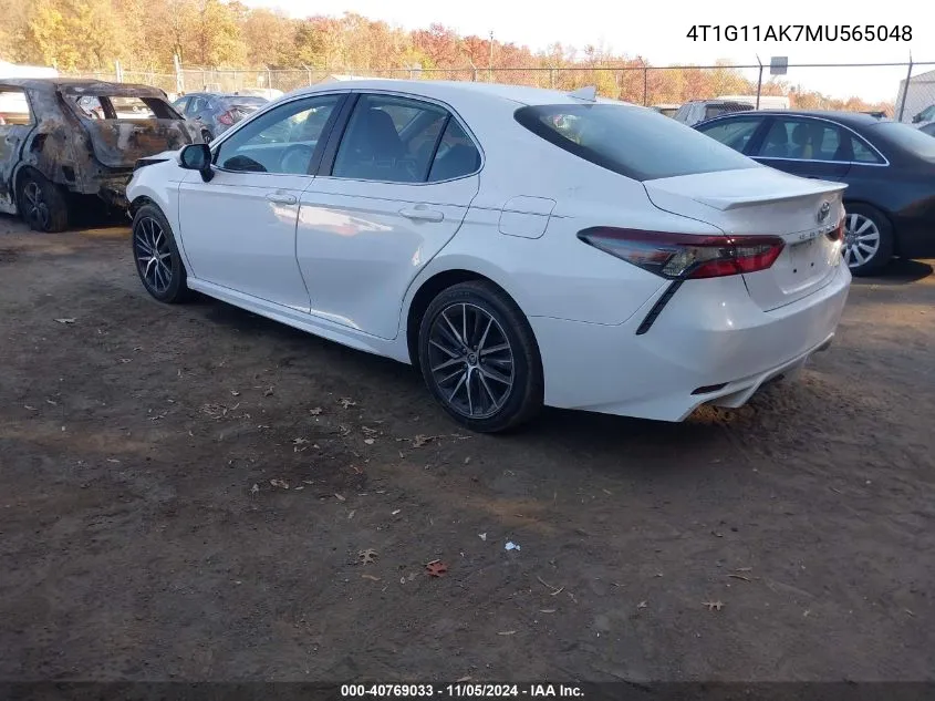 2021 Toyota Camry Se VIN: 4T1G11AK7MU565048 Lot: 40769033