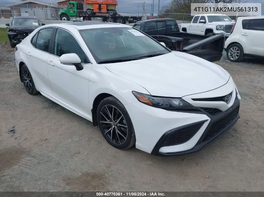 2021 Toyota Camry Se VIN: 4T1G11AK2MU561313 Lot: 40770361