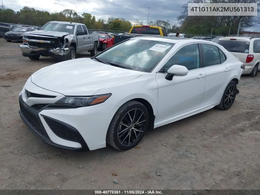 2021 Toyota Camry Se VIN: 4T1G11AK2MU561313 Lot: 40770361