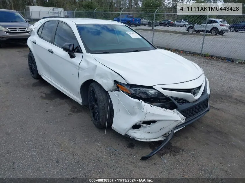 2021 Toyota Camry Se Nightshade Edition VIN: 4T1T11AK1MU443428 Lot: 40838957