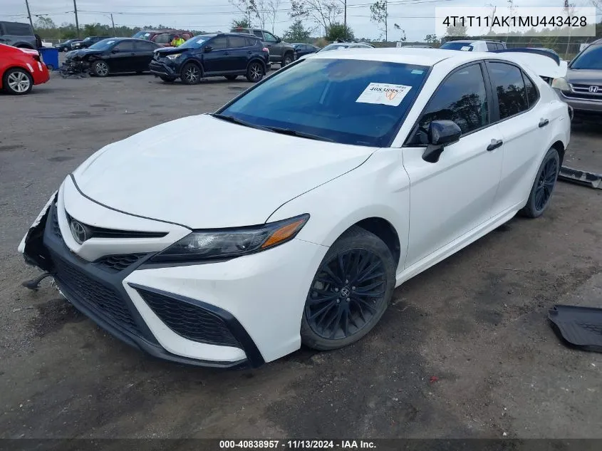 2021 Toyota Camry Se Nightshade Edition VIN: 4T1T11AK1MU443428 Lot: 40838957