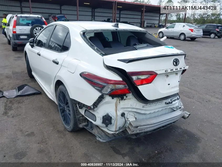 2021 Toyota Camry Se Nightshade Edition VIN: 4T1T11AK1MU443428 Lot: 40838957