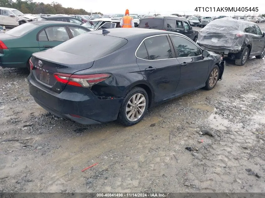 2021 Toyota Camry Le VIN: 4T1C11AK9MU405445 Lot: 40841498