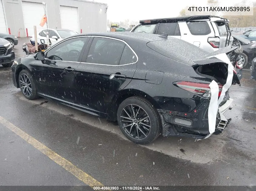 2021 Toyota Camry Se VIN: 4T1G11AK6MU539895 Lot: 40883903