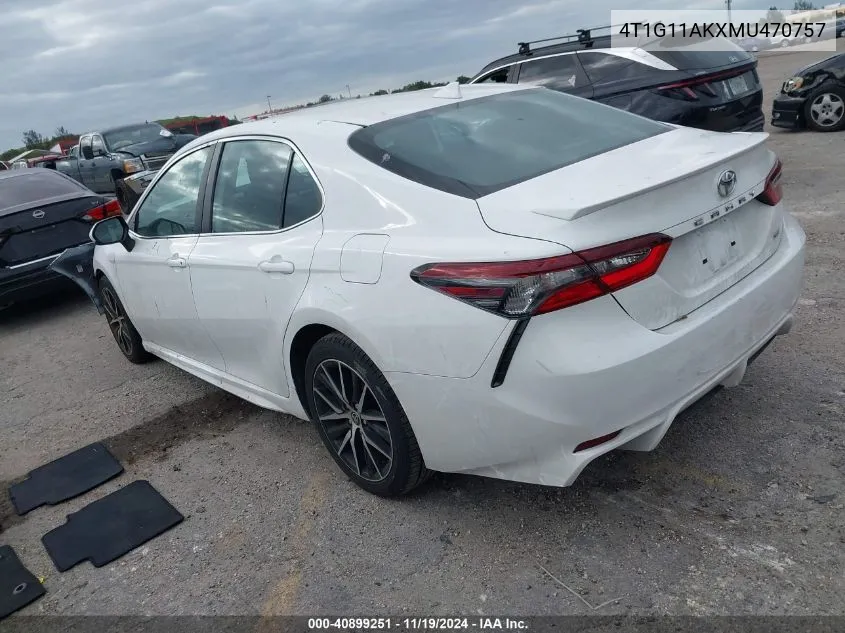 2021 Toyota Camry Se VIN: 4T1G11AKXMU470757 Lot: 40899251