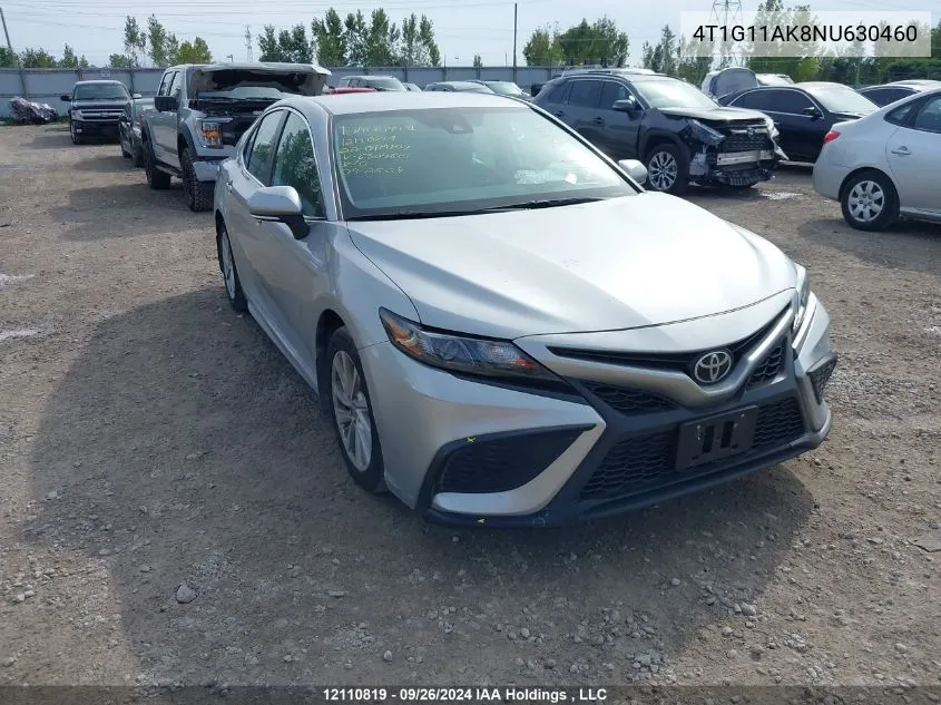 2022 Toyota Camry Se/Se Night Shade VIN: 4T1G11AK8NU630460 Lot: 12110819