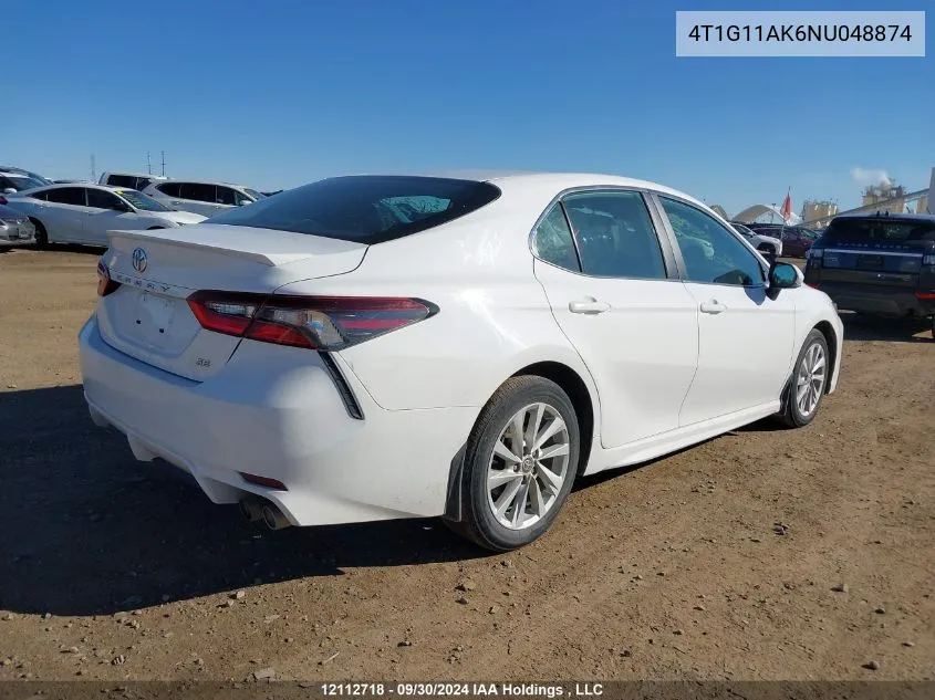 2022 Toyota Camry Se VIN: 4T1G11AK6NU048874 Lot: 12112718