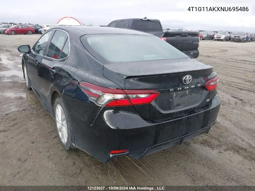 2022 Toyota Camry Se VIN: 4T1G11AKXNU695486 Lot: 12123027