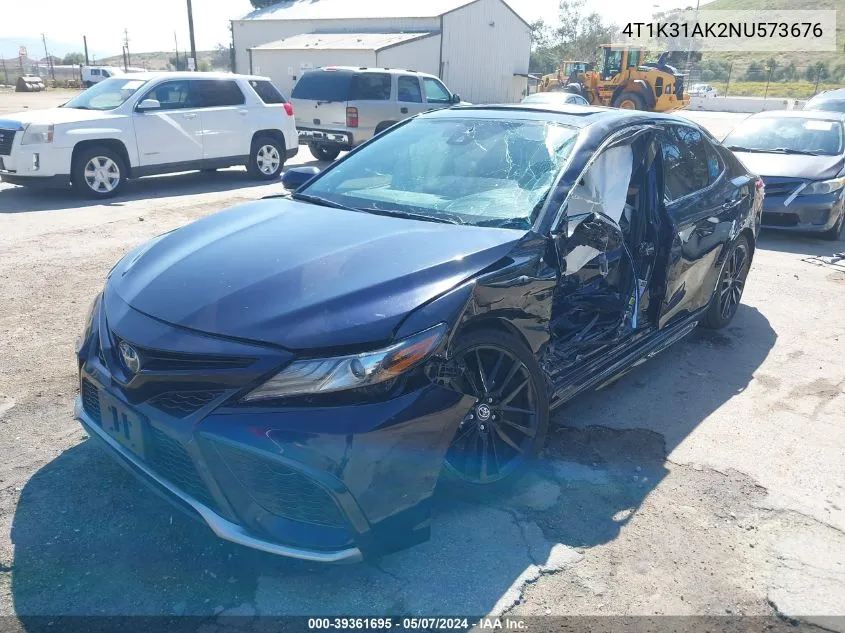 2022 Toyota Camry Xse Hybrid VIN: 4T1K31AK2NU573676 Lot: 39361695