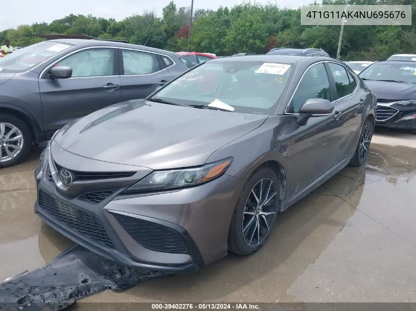 2022 Toyota Camry Se VIN: 4T1G11AK4NU695676 Lot: 39402276