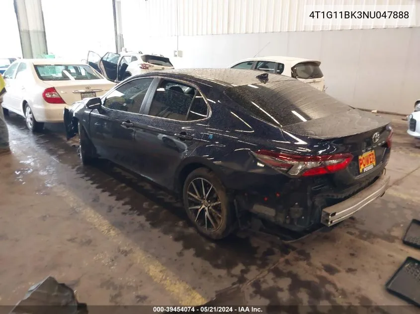 2022 Toyota Camry Se Awd VIN: 4T1G11BK3NU047888 Lot: 39454074