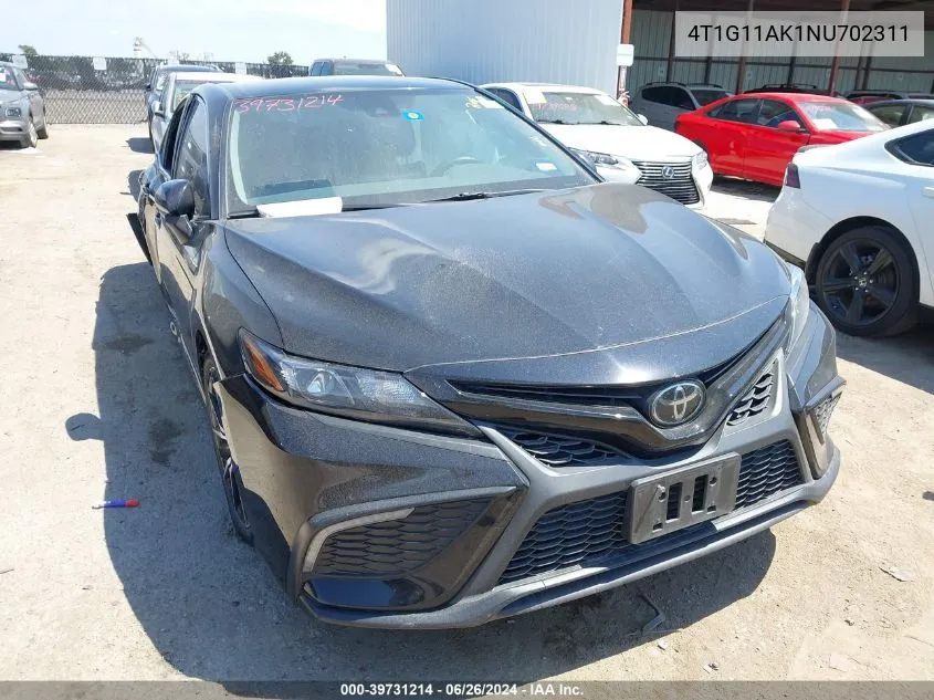 2022 Toyota Camry Se VIN: 4T1G11AK1NU702311 Lot: 39731214