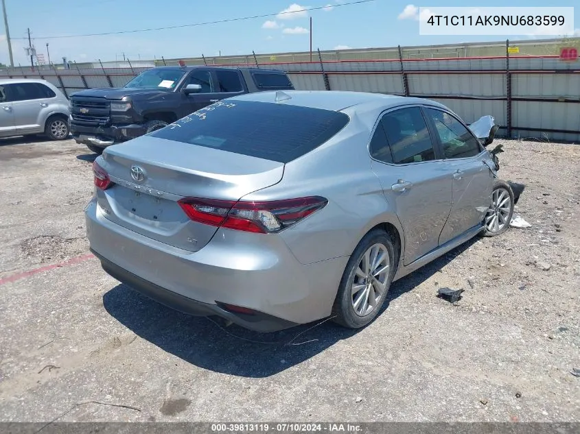 2022 Toyota Camry Le VIN: 4T1C11AK9NU683599 Lot: 39813119