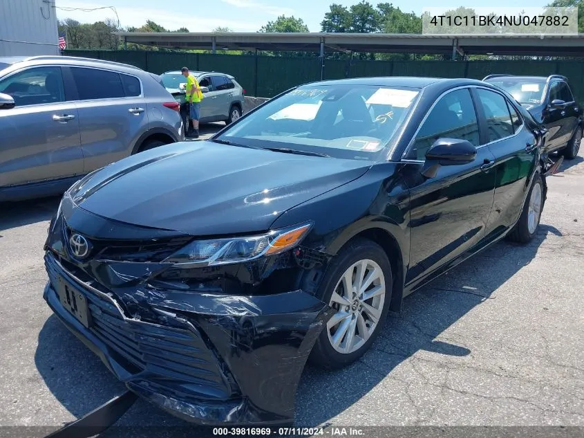 2022 Toyota Camry Le Awd VIN: 4T1C11BK4NU047882 Lot: 39816969