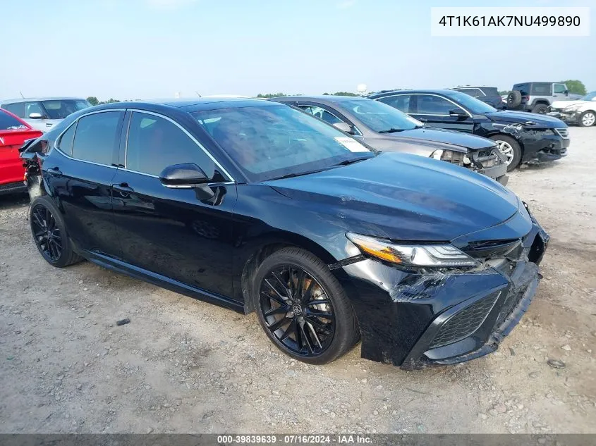 2022 Toyota Camry Xse VIN: 4T1K61AK7NU499890 Lot: 39839639