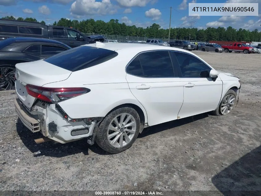 2022 Toyota Camry Le VIN: 4T1R11AK9NU690546 Lot: 39908760