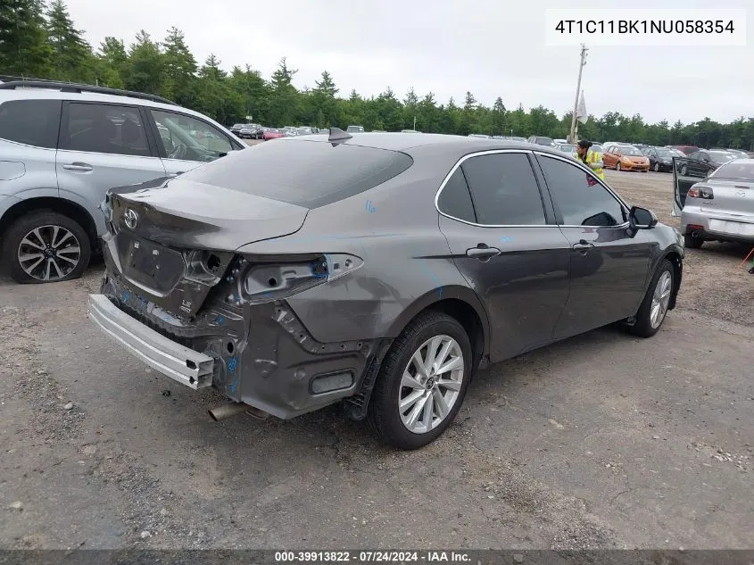 4T1C11BK1NU058354 2022 Toyota Camry Le Awd