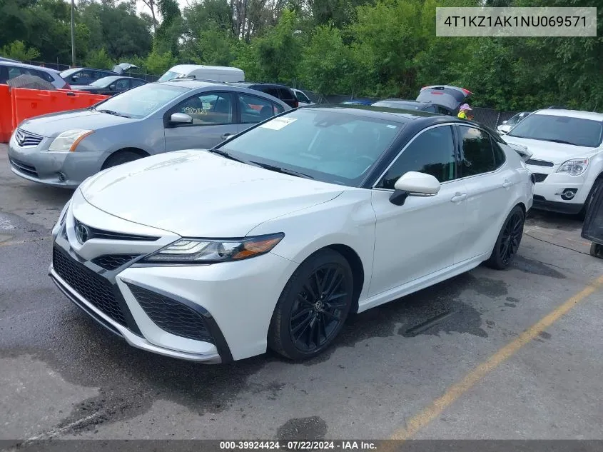 2022 Toyota Camry Xse V6 VIN: 4T1KZ1AK1NU069571 Lot: 39924424