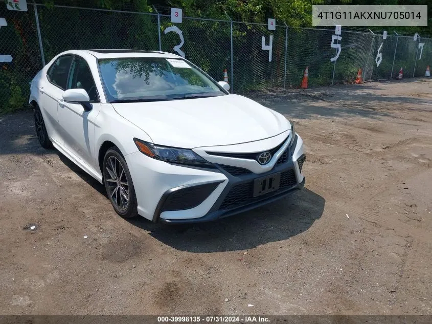 4T1G11AKXNU705014 2022 Toyota Camry Se