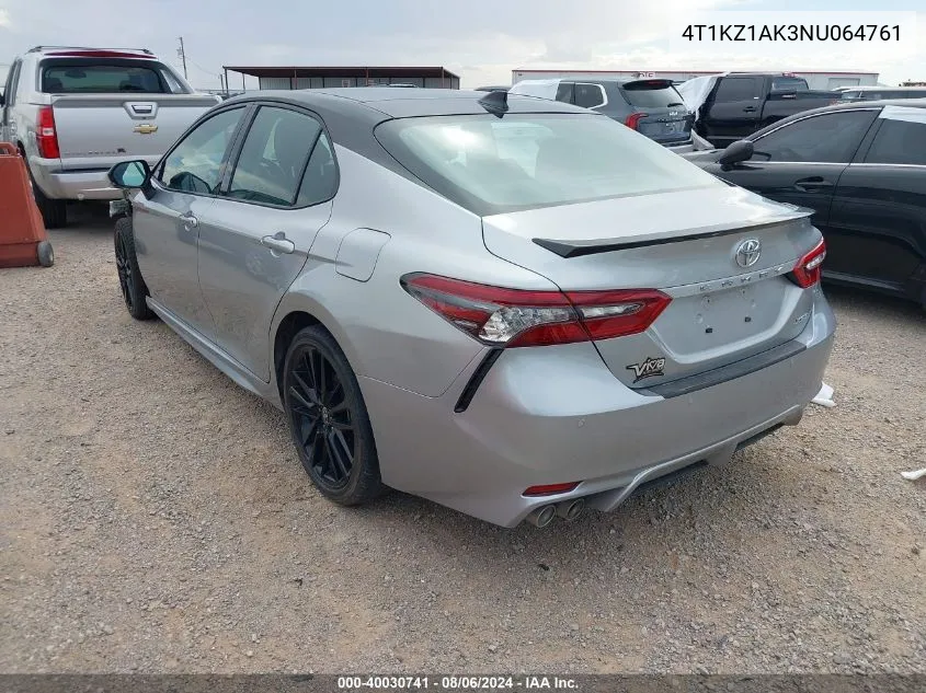 4T1KZ1AK3NU064761 2022 Toyota Camry Xse V6