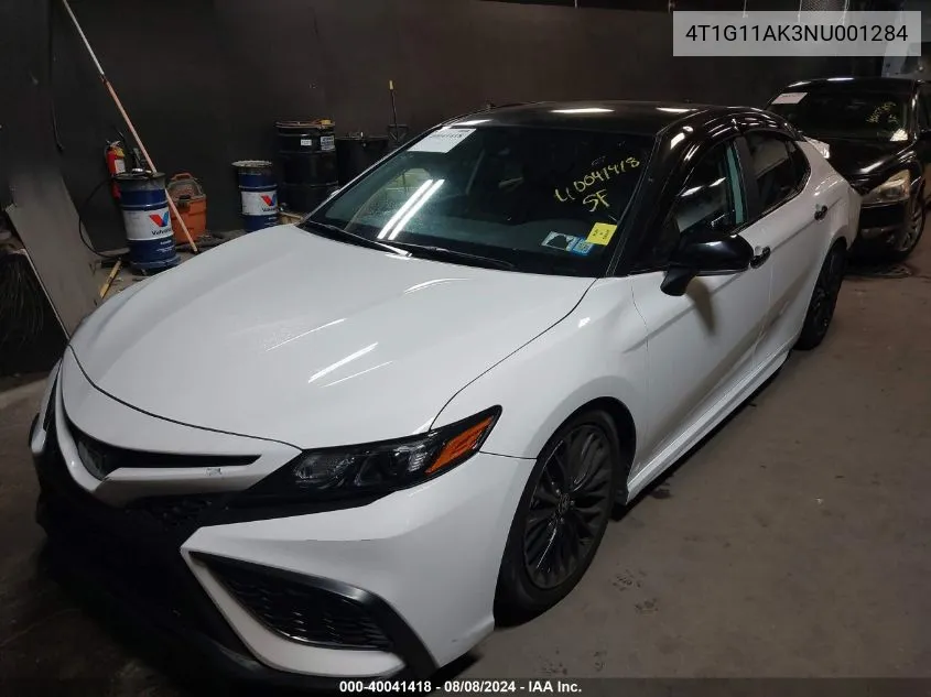 2022 Toyota Camry Se Nightshade Edition VIN: 4T1G11AK3NU001284 Lot: 40041418