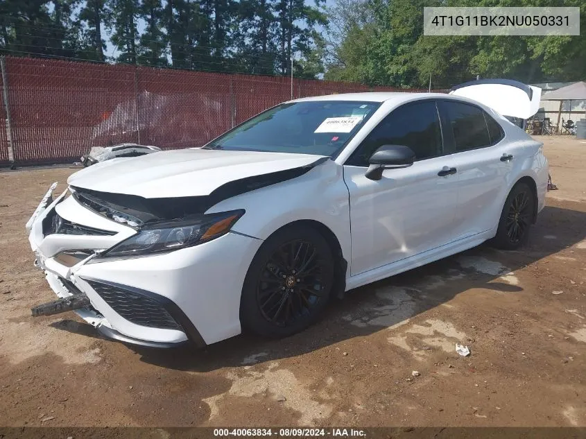 2022 Toyota Camry Se Nightshade Special Awd VIN: 4T1G11BK2NU050331 Lot: 40063834