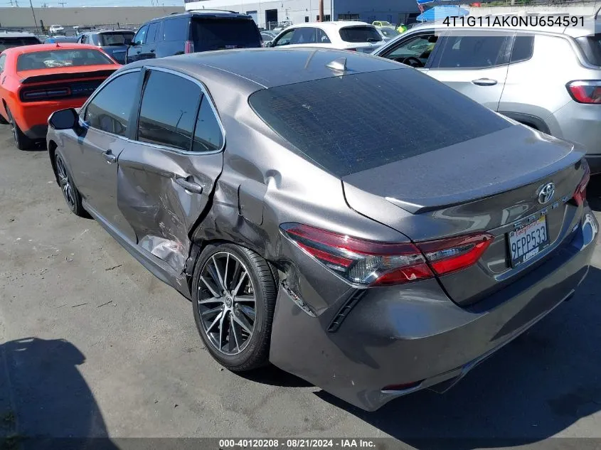 4T1G11AK0NU654591 2022 Toyota Camry Se