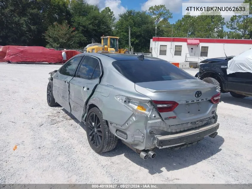 4T1K61BK7NU062633 2022 Toyota Camry Xse Awd