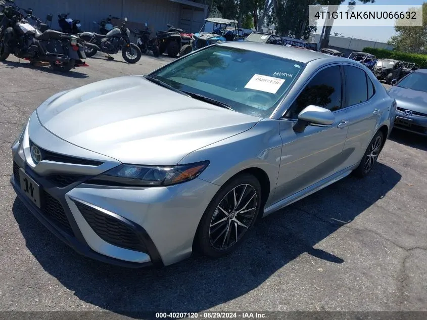 2022 Toyota Camry Se VIN: 4T1G11AK6NU066632 Lot: 40207120