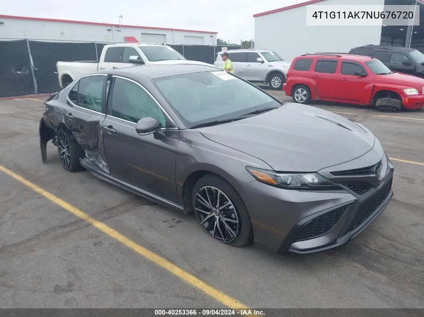 2022 Toyota Camry Se VIN: 4T1G11AK7NU676720 Lot: 40253366