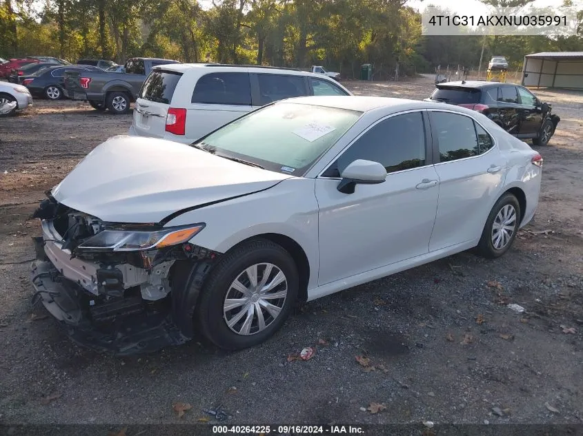 4T1C31AKXNU035991 2022 Toyota Camry Le Hybrid