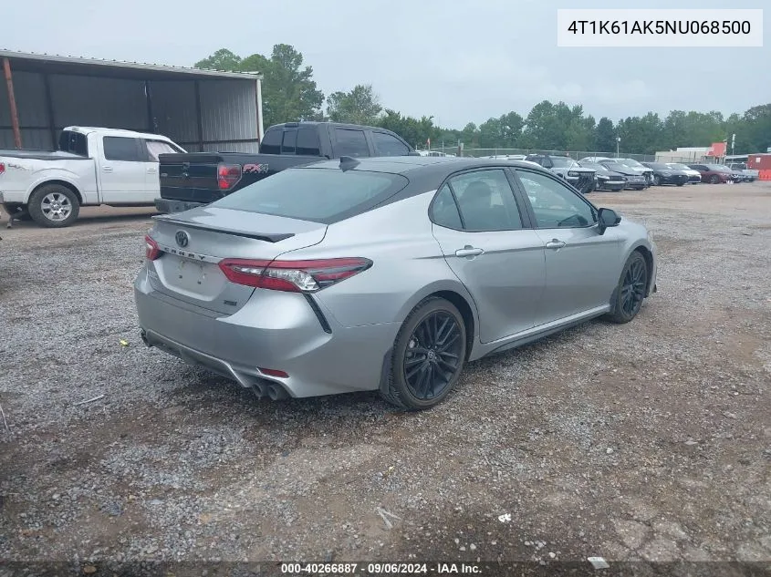 2022 Toyota Camry Xse VIN: 4T1K61AK5NU068500 Lot: 40266887