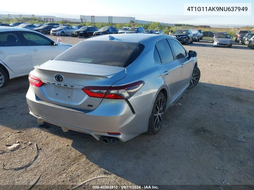 4T1G11AK9NU637949 2022 Toyota Camry Se