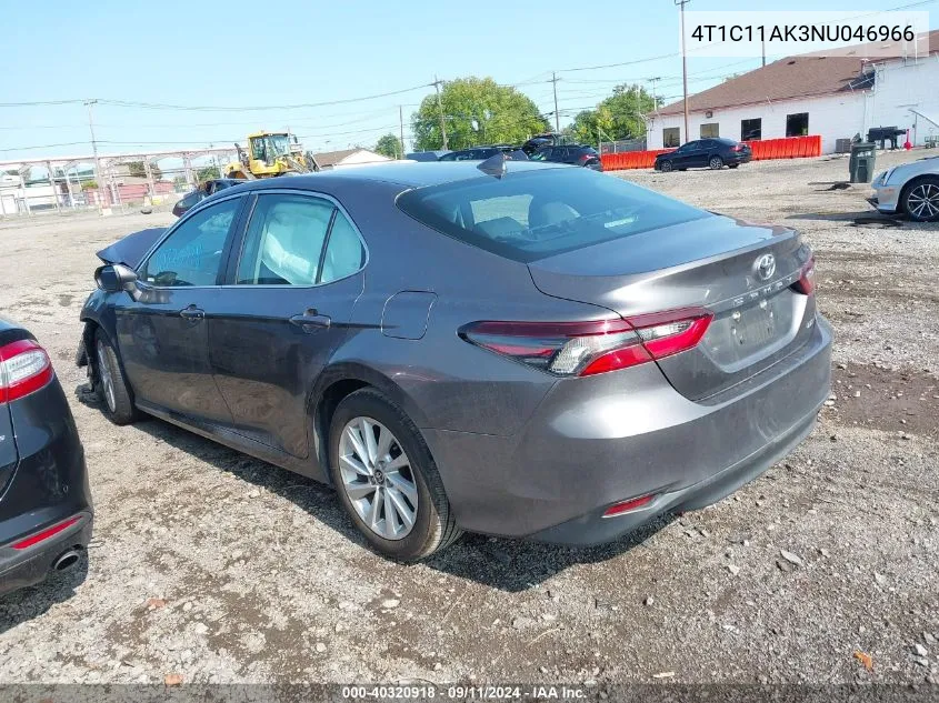 2022 Toyota Camry Le VIN: 4T1C11AK3NU046966 Lot: 40320918