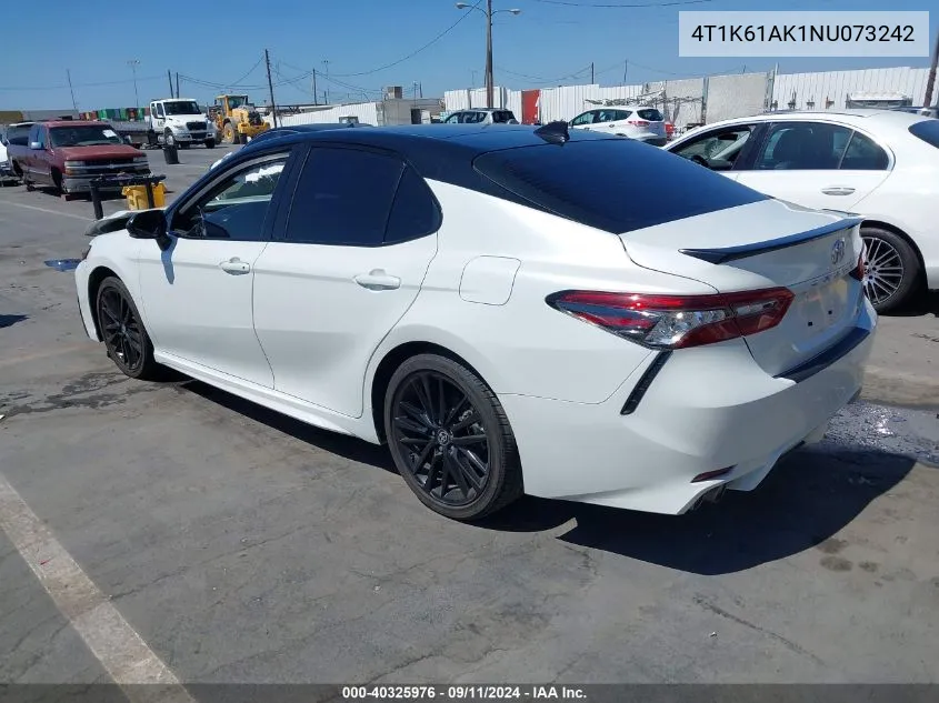 2022 Toyota Camry Xse VIN: 4T1K61AK1NU073242 Lot: 40325976