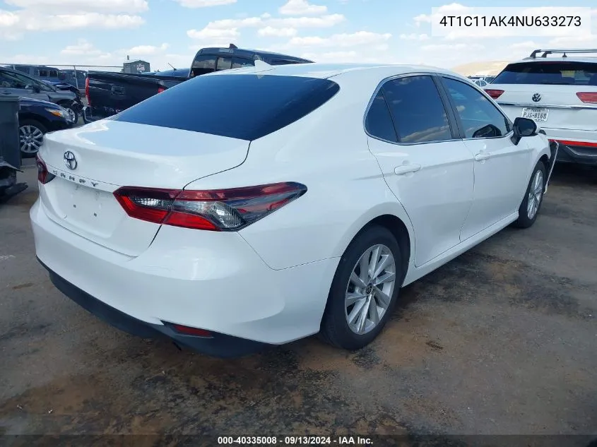 2022 Toyota Camry Le VIN: 4T1C11AK4NU633273 Lot: 40335008