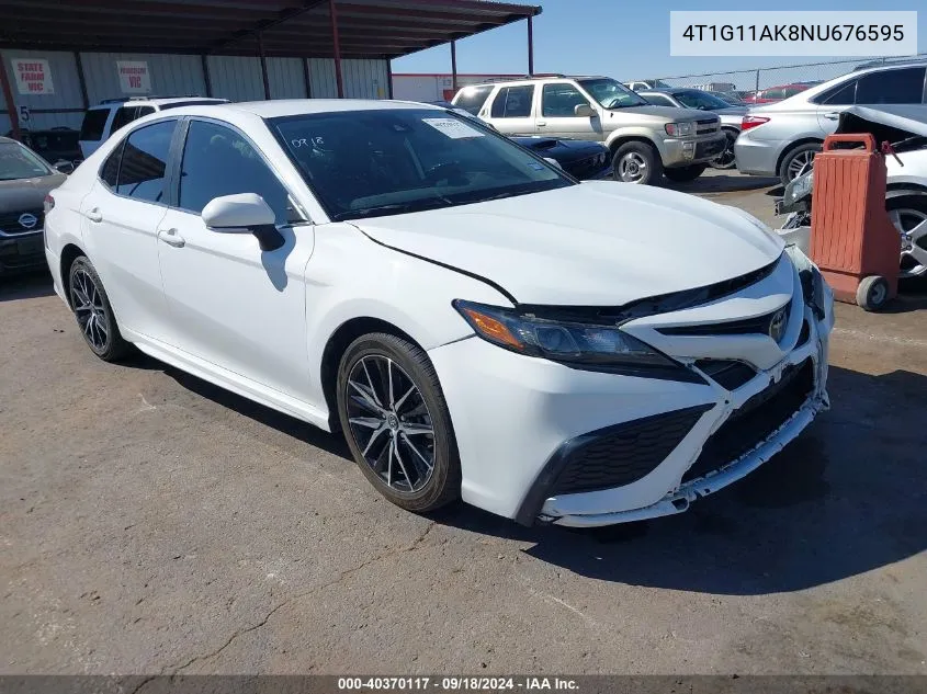 2022 Toyota Camry Se VIN: 4T1G11AK8NU676595 Lot: 40370117