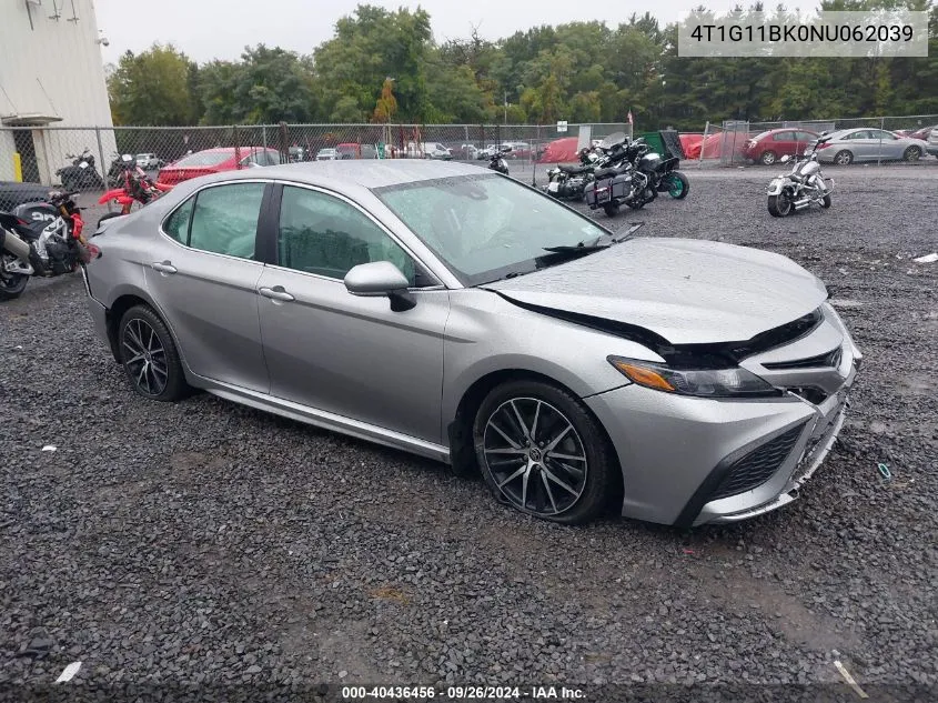 2022 Toyota Camry Se Awd VIN: 4T1G11BK0NU062039 Lot: 40436456