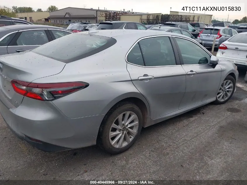 2022 Toyota Camry Le VIN: 4T1C11AKXNU015830 Lot: 40445966