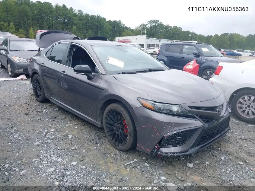 2022 Toyota Camry Se VIN: 4T1G11AKXNU056363 Lot: 40448383