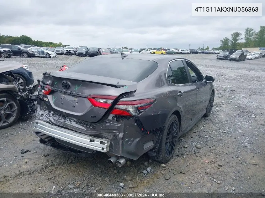 4T1G11AKXNU056363 2022 Toyota Camry Se