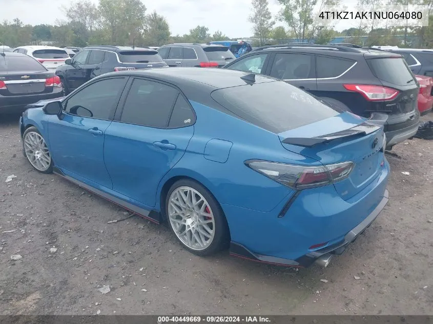 2022 Toyota Camry Trd VIN: 4T1KZ1AK1NU064080 Lot: 40449669