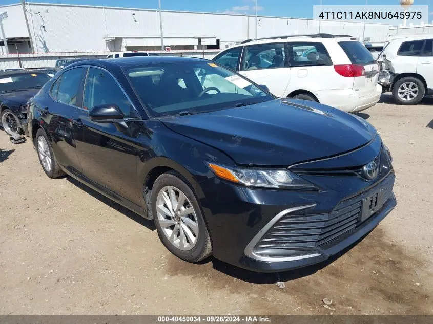 2022 Toyota Camry Le VIN: 4T1C11AK8NU645975 Lot: 40450034