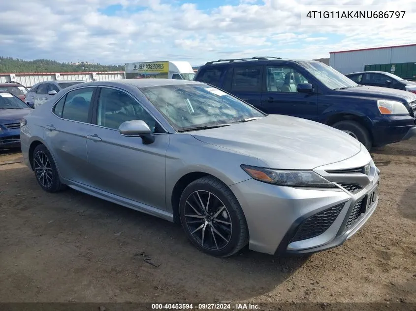 2022 Toyota Camry Se VIN: 4T1G11AK4NU686797 Lot: 40453594