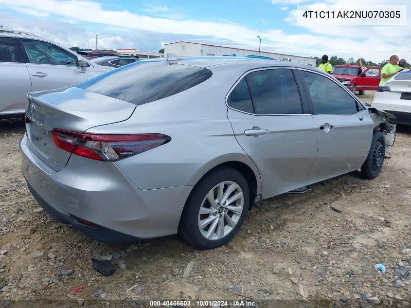 4T1C11AK2NU070305 2022 Toyota Camry Le