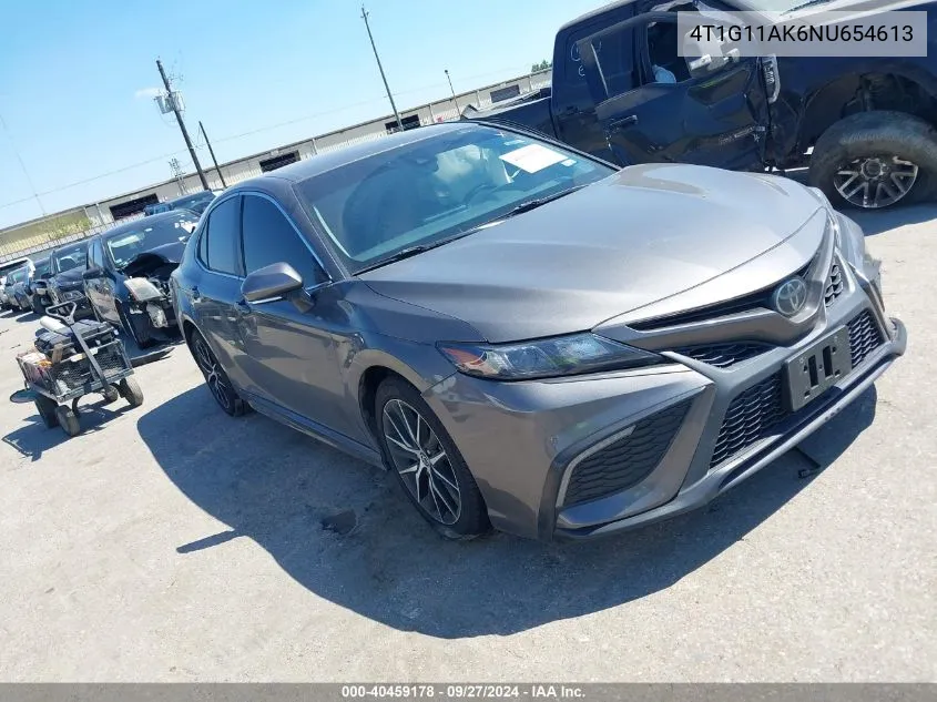 2022 Toyota Camry Se VIN: 4T1G11AK6NU654613 Lot: 40459178