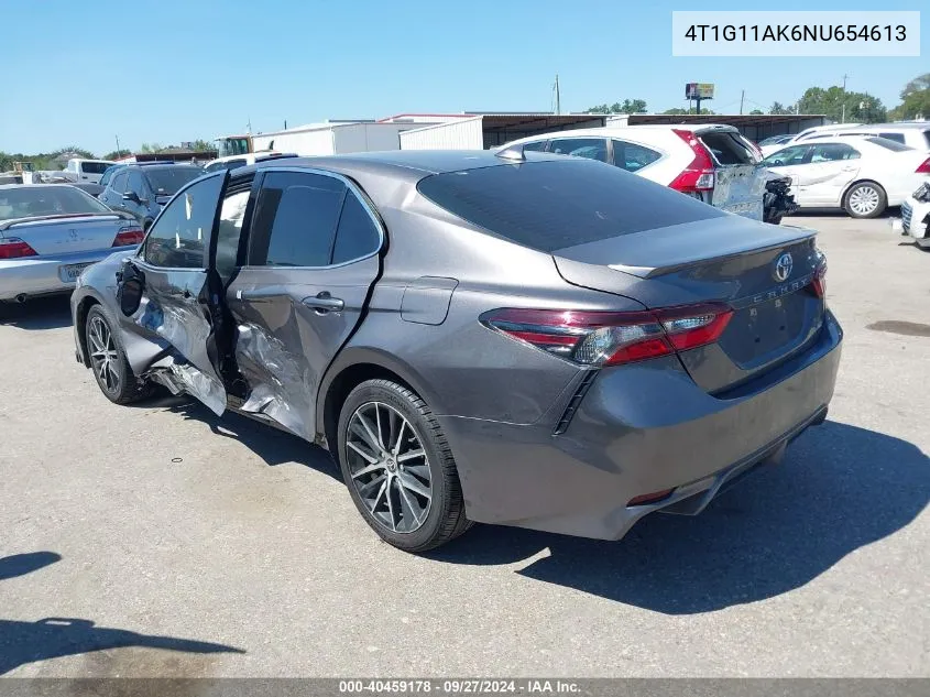 2022 Toyota Camry Se VIN: 4T1G11AK6NU654613 Lot: 40459178