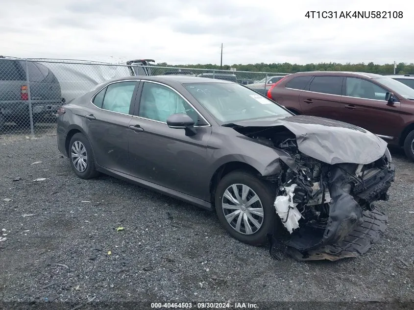 4T1C31AK4NU582108 2022 Toyota Camry Le Hybrid