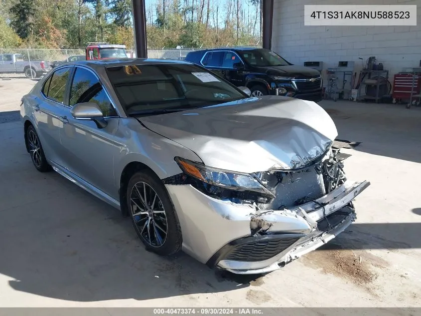 2022 Toyota Camry Se Hybrid VIN: 4T1S31AK8NU588523 Lot: 40473374